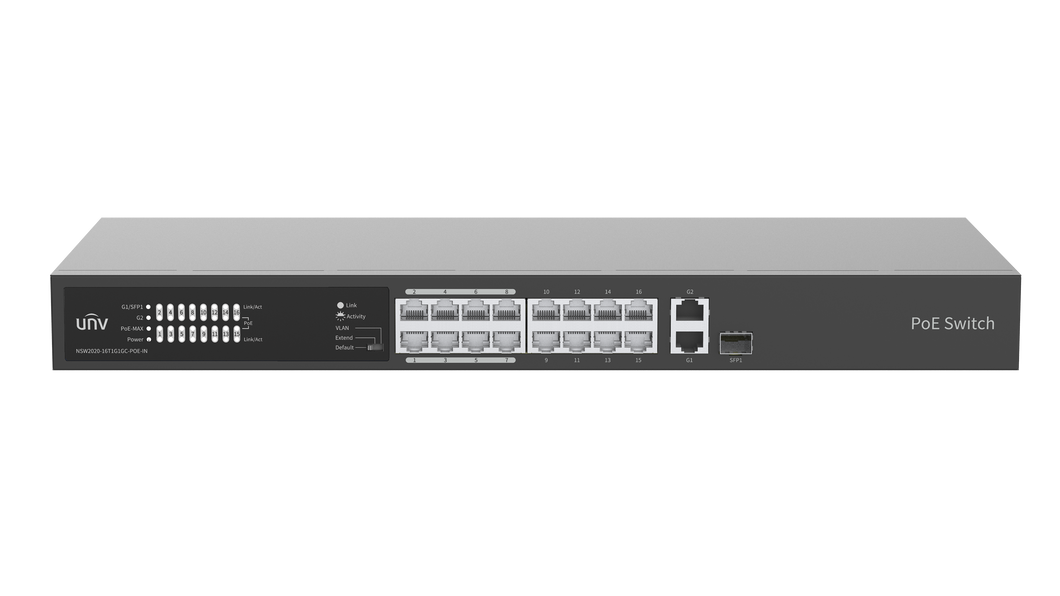 Uniview NSW2020-16T1GT1GC-POE-IN 16 Port PoE Switch