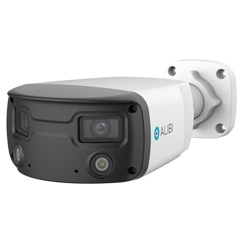 Alibi Vigilant Performance Series 8 MP IntelliSearch IllumiNite Starlight SmartSense Dual-Lens Panoramic Fixed Vandal-Resistant IP Bullet Camera