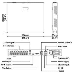 Alibi Vigilant Flex Series 16-Channel ULTRA H.265 NVR